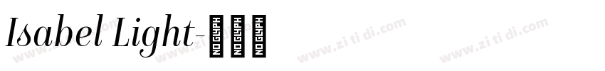 Isabel Light字体转换